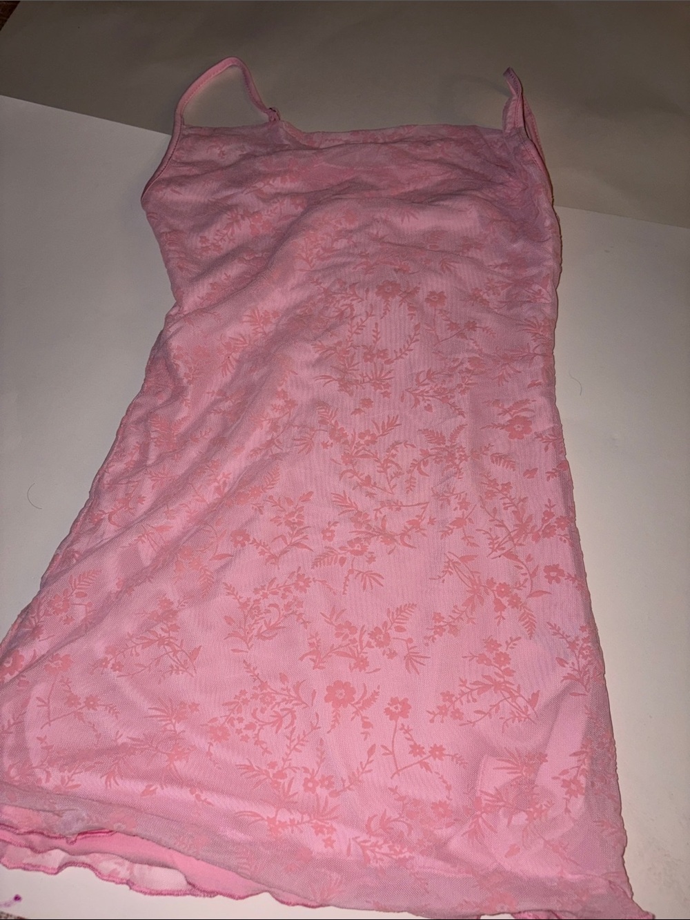 Women's Pink Floral Slip Dress - Unbranded